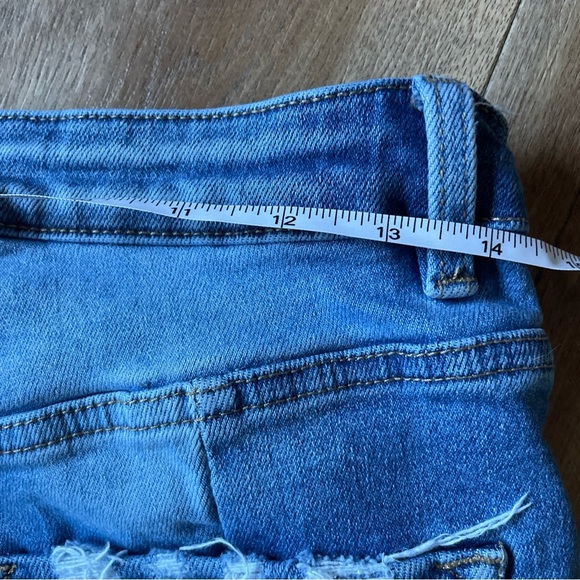 Flying Monkey Denim Jeans Women's 30 Blue Wide Cropped Ankle Distressed Casual - Picture 7 of 9